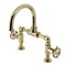 Kingston Brass KS2172RKX Bridge Bathroom Faucet with Push Pop-Up, Polished Brass KS2172RKX - alternate 1
